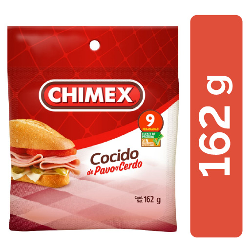CHIMEX Cocido Jamon cocido Cerdo 162 gr
